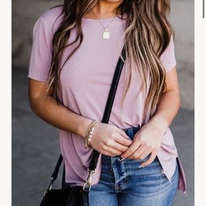 Becca basic crew - dusty pink
